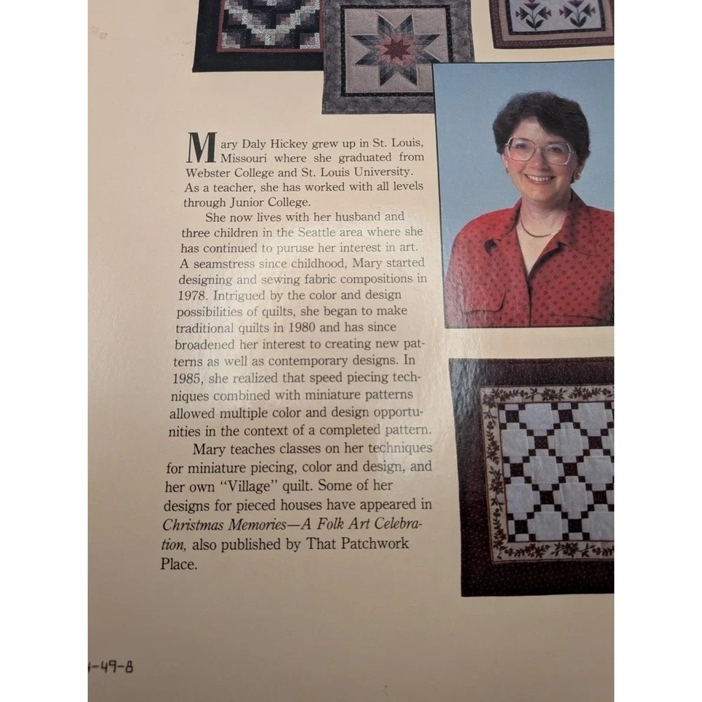 Little By Little Quilts In Miniature Mary Hickey 1988 Vintage Quilting Book DIY